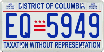 DC license plate EQ5949