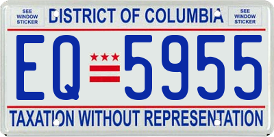 DC license plate EQ5955
