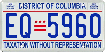 DC license plate EQ5960