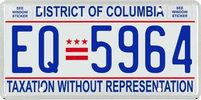 DC license plate EQ5964