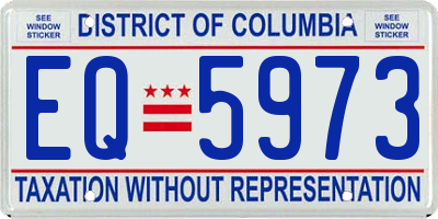 DC license plate EQ5973