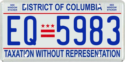 DC license plate EQ5983