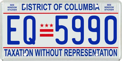 DC license plate EQ5990