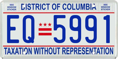 DC license plate EQ5991