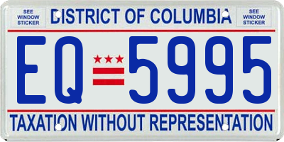 DC license plate EQ5995