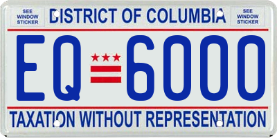 DC license plate EQ6000
