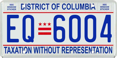 DC license plate EQ6004