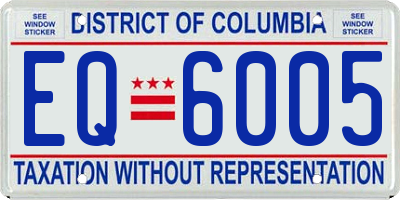 DC license plate EQ6005