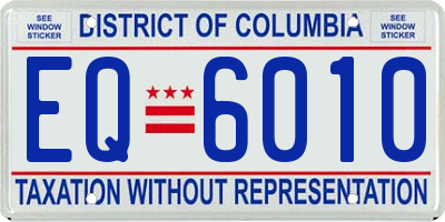 DC license plate EQ6010