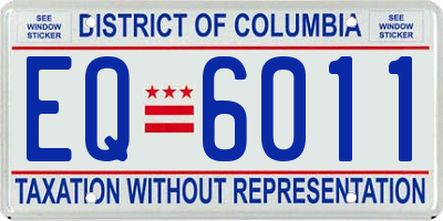 DC license plate EQ6011
