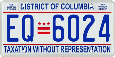 DC license plate EQ6024