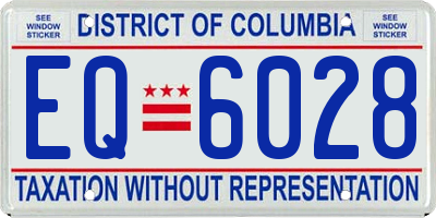 DC license plate EQ6028