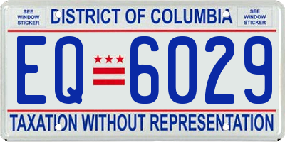 DC license plate EQ6029
