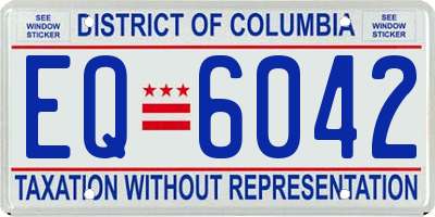 DC license plate EQ6042