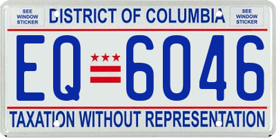 DC license plate EQ6046