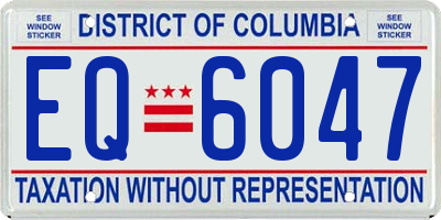 DC license plate EQ6047