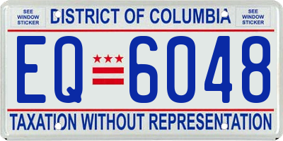 DC license plate EQ6048