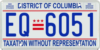 DC license plate EQ6051
