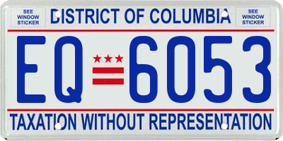 DC license plate EQ6053