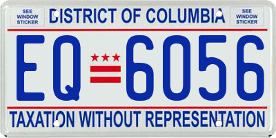 DC license plate EQ6056
