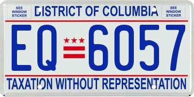 DC license plate EQ6057