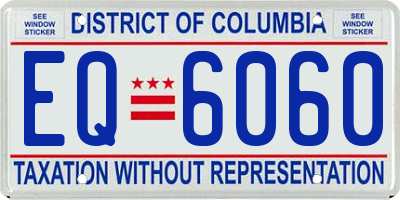 DC license plate EQ6060
