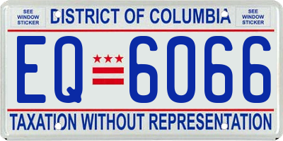 DC license plate EQ6066