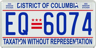 DC license plate EQ6074