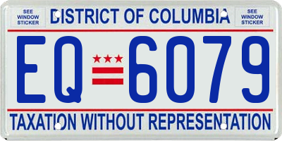DC license plate EQ6079