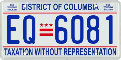 DC license plate EQ6081
