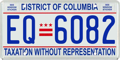 DC license plate EQ6082