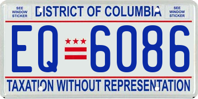 DC license plate EQ6086