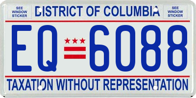 DC license plate EQ6088