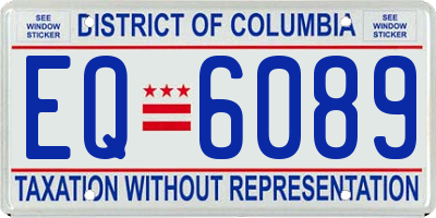 DC license plate EQ6089