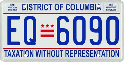 DC license plate EQ6090