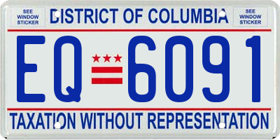 DC license plate EQ6091