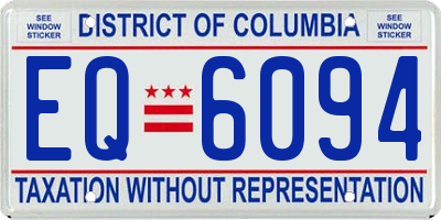 DC license plate EQ6094