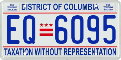 DC license plate EQ6095