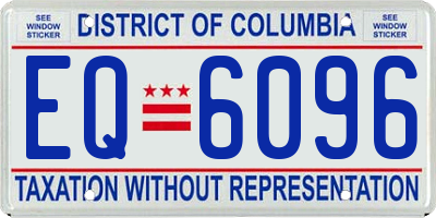 DC license plate EQ6096