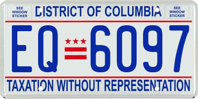 DC license plate EQ6097