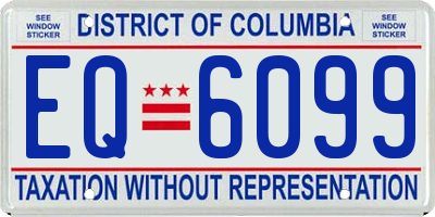 DC license plate EQ6099