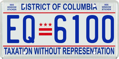 DC license plate EQ6100