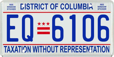 DC license plate EQ6106