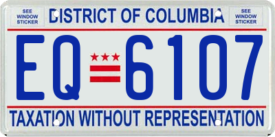 DC license plate EQ6107