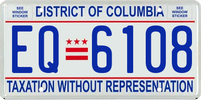 DC license plate EQ6108