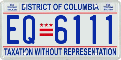 DC license plate EQ6111