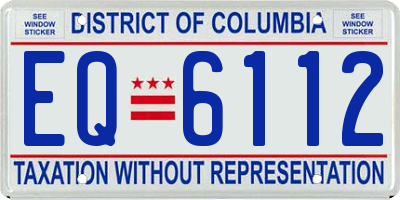 DC license plate EQ6112