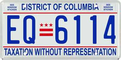 DC license plate EQ6114