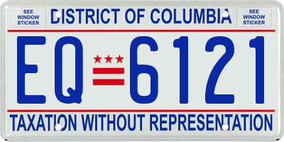 DC license plate EQ6121