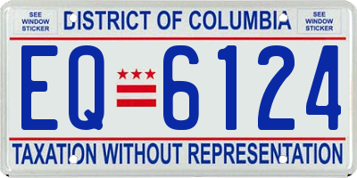 DC license plate EQ6124